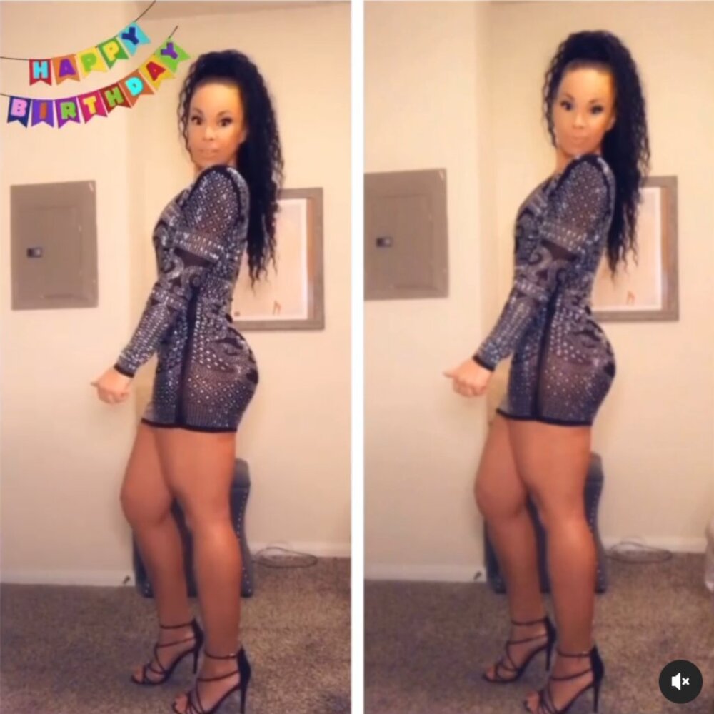 Black Sequins Party Dress - Long Sleeve - Short Dress - Fashion Nova